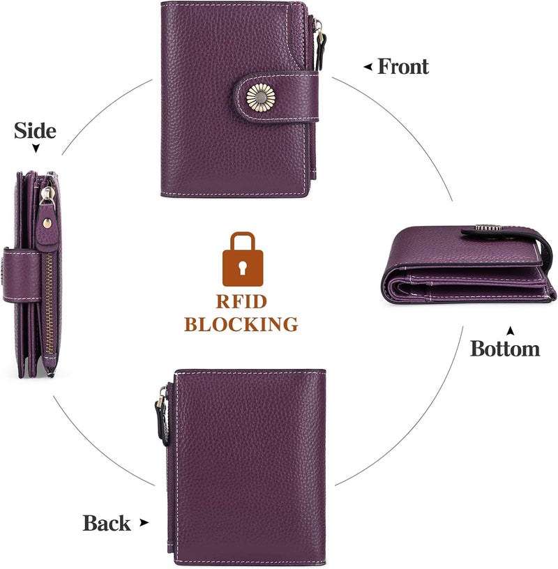 FALAN MULE Small Wallet for Women Leather Bifold Compact Small Womens Wallet with RFID Blocking - Image 4